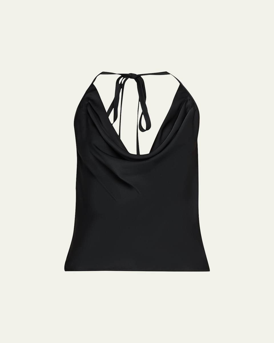 Hettie Halter Cowl-Neck Blouse